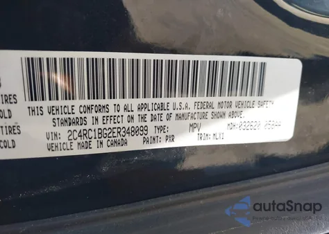 2014 Chrysler Town & Country Touring из США, поврежденный, VIN 2C4RC1BG2ER348099